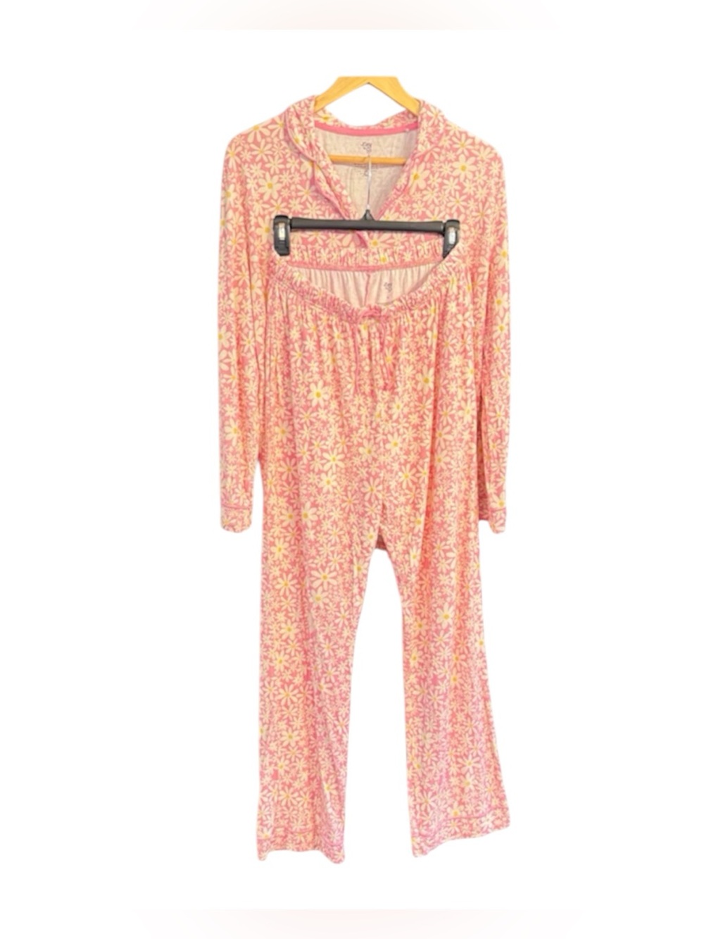 Tiny Talulah Pink Daisy Bamboo Viscose Pajama Set Medium